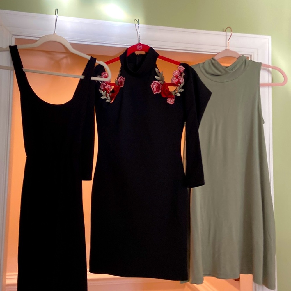 Three dresses to casual one young person cocktail dress